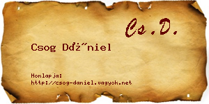 Csog Dániel névjegykártya